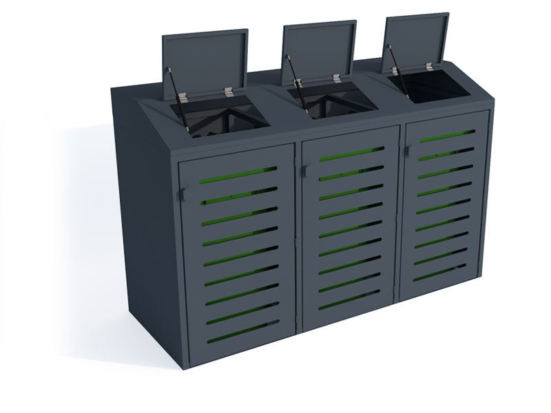 Atliekų konteinerių užtvara VIII 3x120l – prekės miestų viešosioms erdvėms