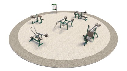 SET-OF-5 Compact ProGym profesionalių lauko treniruoklių rinkinys