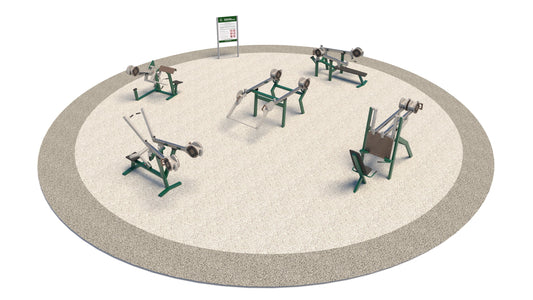 SET-OF-5 Compact ProGym profesionalių lauko treniruoklių rinkinys